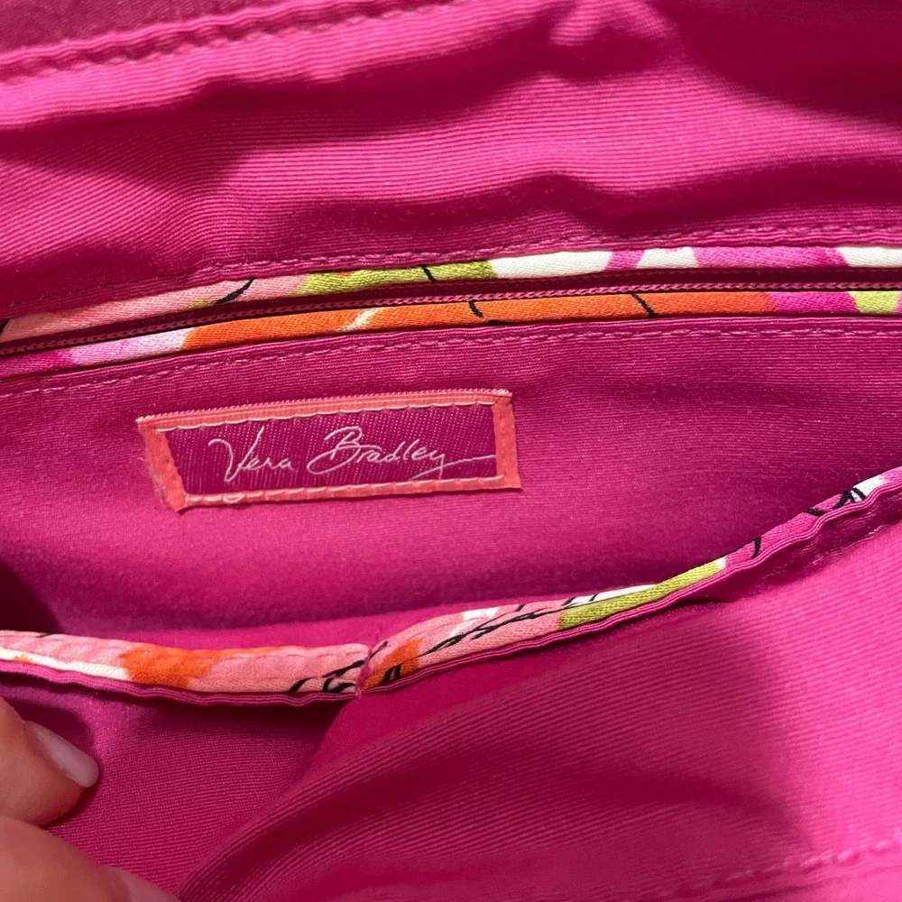 Vera Bradley Wilma Quilted Top Zip Floral Shoulder Bag Vintage Rose Retired Pink